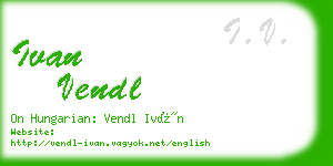 ivan vendl business card